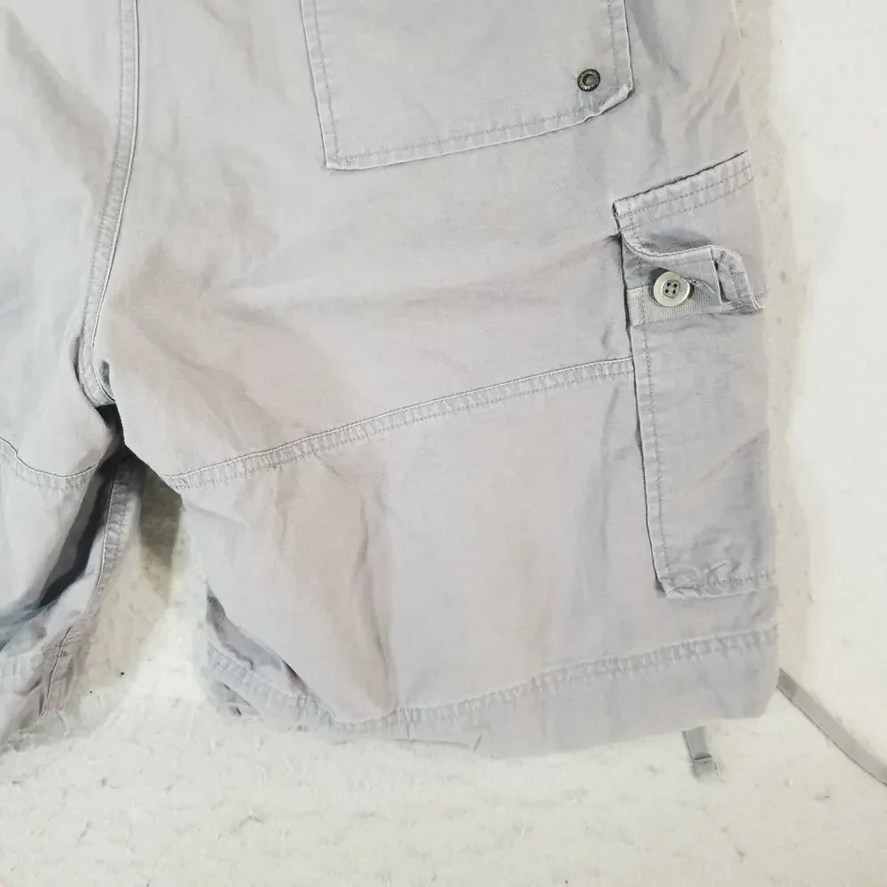 Banana Republic cargo hiking shorts mens 38x11 gray cotton ripstop outdoor urban